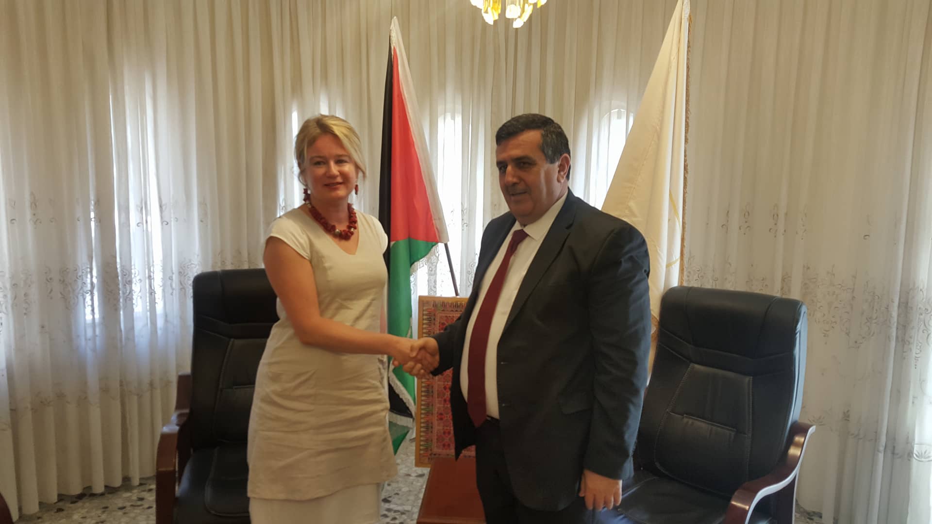 Mayor of Bethlehem welcomes today the Representative of Poland in Palestine
