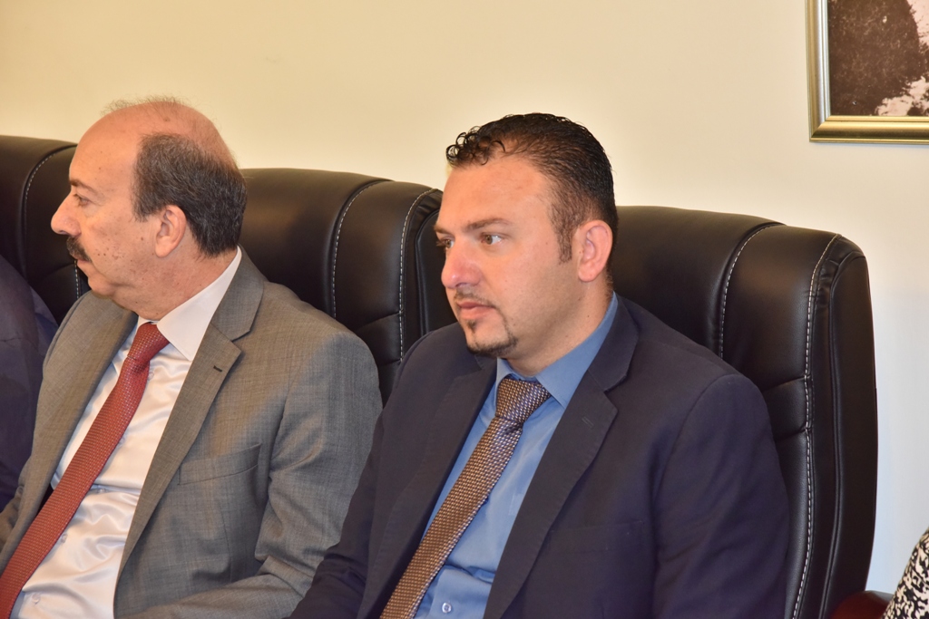 A meeting at Bethlehem Municipality between the Mayor of Bethlehem and Glasgow