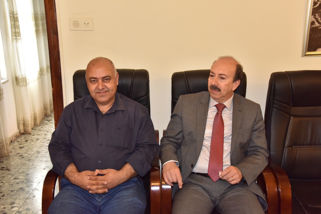 A meeting at Bethlehem Municipality between the Mayor of Bethlehem and Glasgow