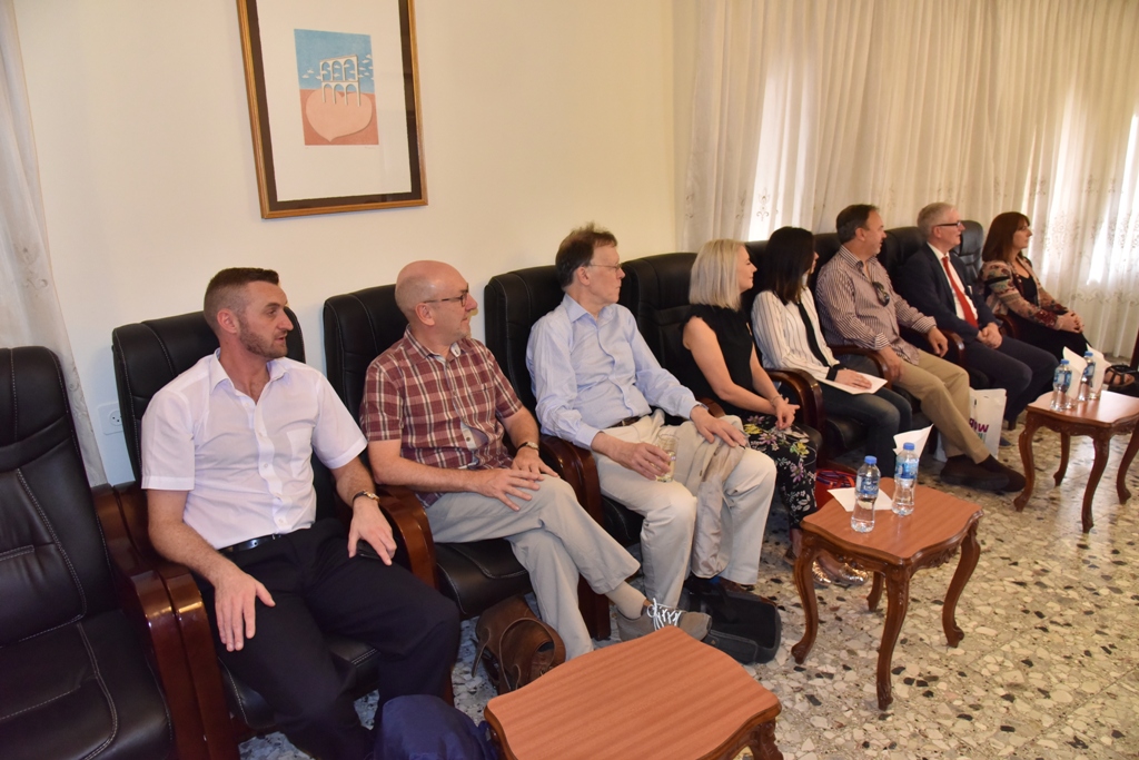 A meeting at Bethlehem Municipality between the Mayor of Bethlehem and Glasgow