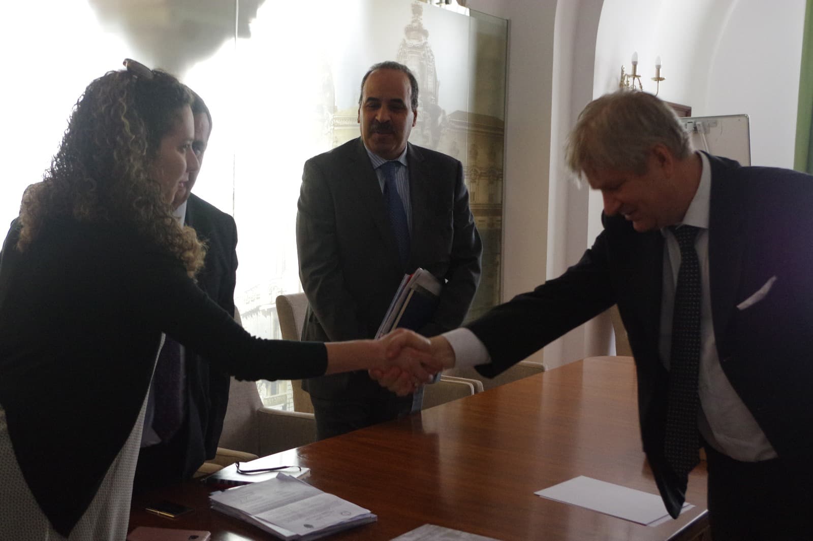 A meeting was held between the Mayor of Bethlehem and the Mayor of Bucharest/ Sector1