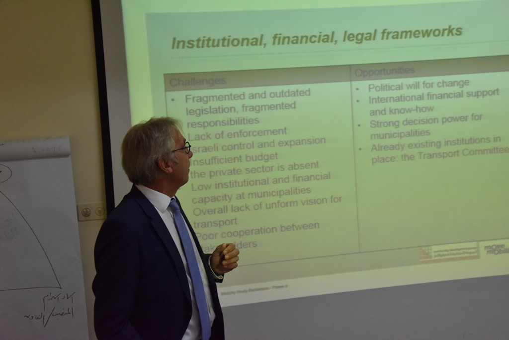 لقاءٌ في بلدية بيت لحم لعرض نتائج تحليل الوضع الحالي لمشروع خطة المرور