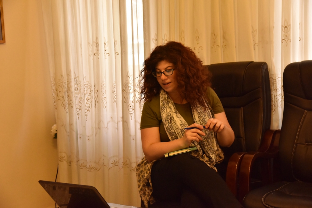 A meeting held in Bethlehem Municipality to talk about the Bethlehem District Diaspora Convention