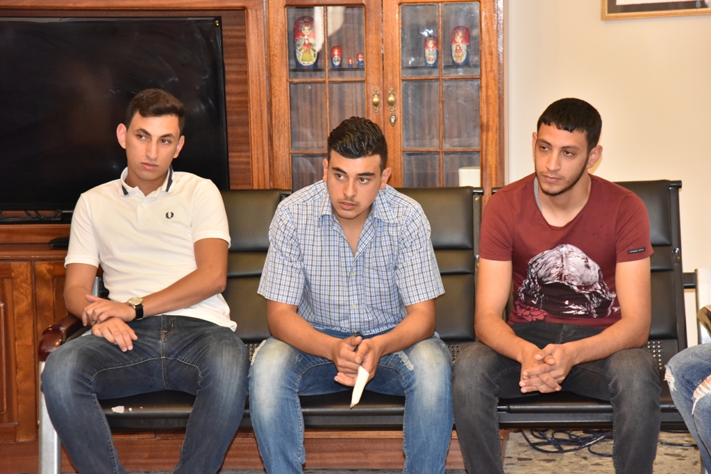 رئيس بلدية بيت لحم ورئيس المجلس الشبابي يستقبلان وفد مجلس شبابي البيرة