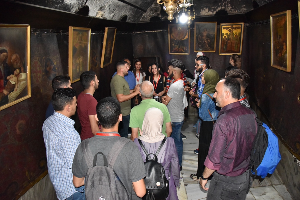 رئيس بلدية بيت لحم ورئيس المجلس الشبابي يستقبلان وفد مجلس شبابي البيرة