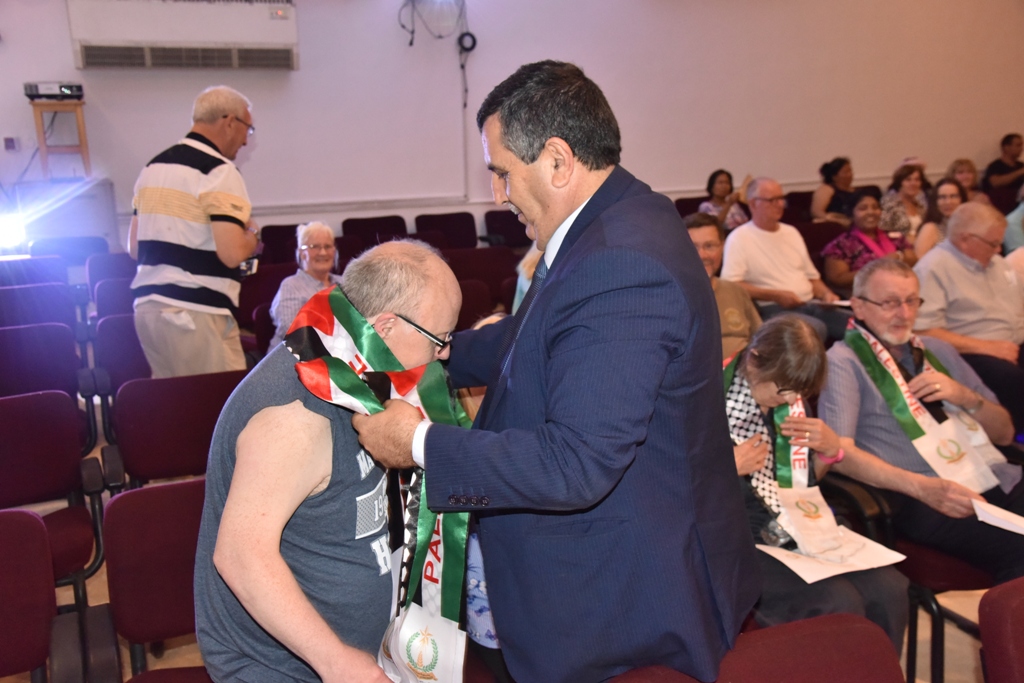 حفل في مركز السلام/ بيت لحم على شرف رئيس بلدية غلاسجو والوفد الإسكتلندي المرافق