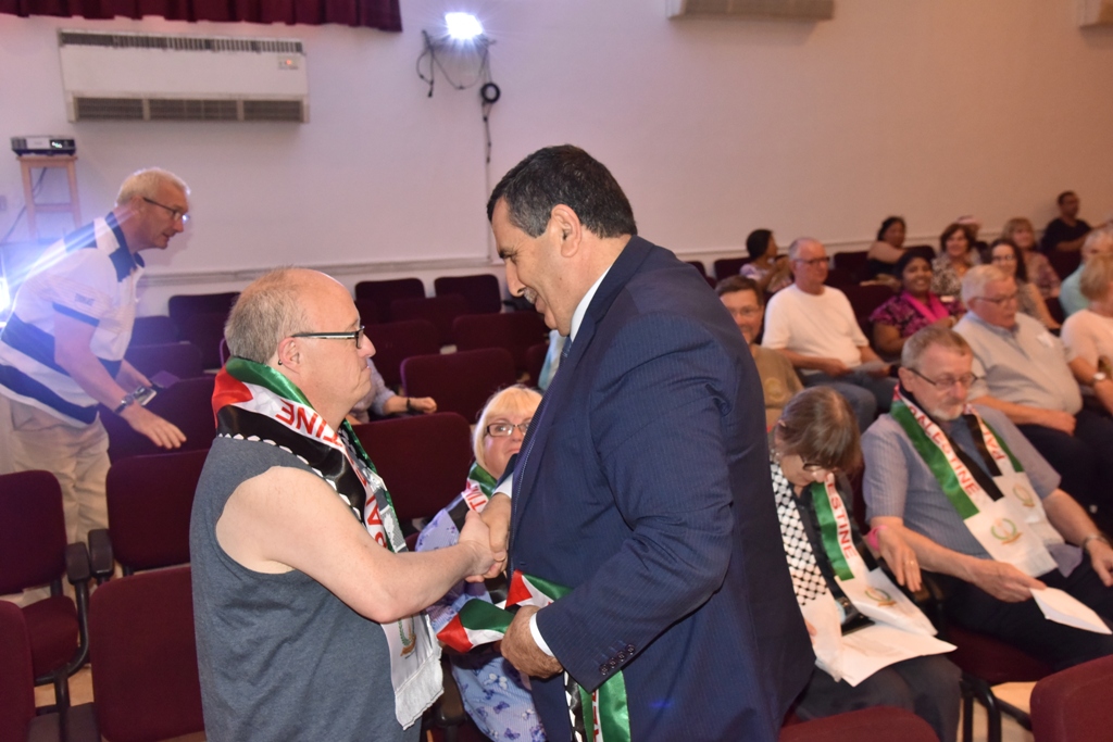 حفل في مركز السلام/ بيت لحم على شرف رئيس بلدية غلاسجو والوفد الإسكتلندي المرافق