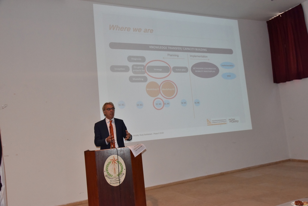 لقاء في مركز السلام/ بيت لحم لمناقشة خطة المرور في بيت لحم والسيناريوهات المطروحة