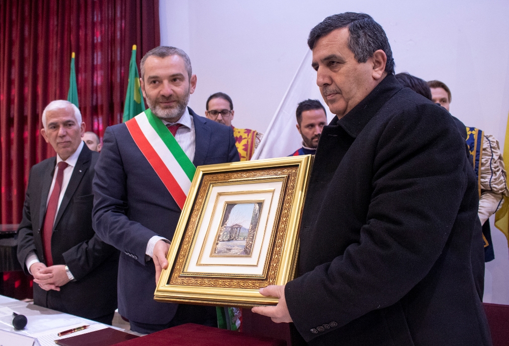 بلديتا بيت لحم وكوري الإيطالية توقعان على وثيقة إعلان النوايا للتوقيع على اتفاقية توأمة قريباً بين المدينتين