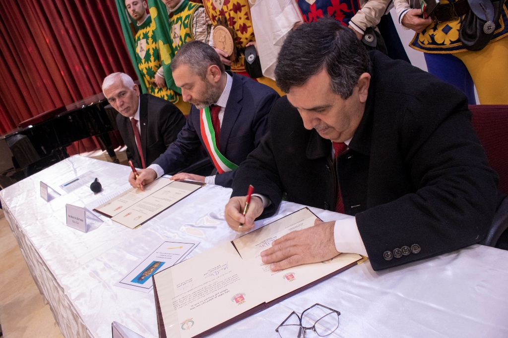 بلديتا بيت لحم وكوري الإيطالية توقعان على وثيقة إعلان النوايا للتوقيع على اتفاقية توأمة قريباً بين المدينتين