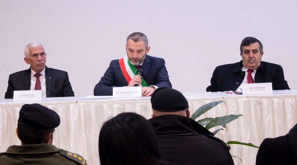 بلديتا بيت لحم وكوري الإيطالية توقعان على وثيقة إعلان النوايا للتوقيع على اتفاقية توأمة قريباً بين المدينتين