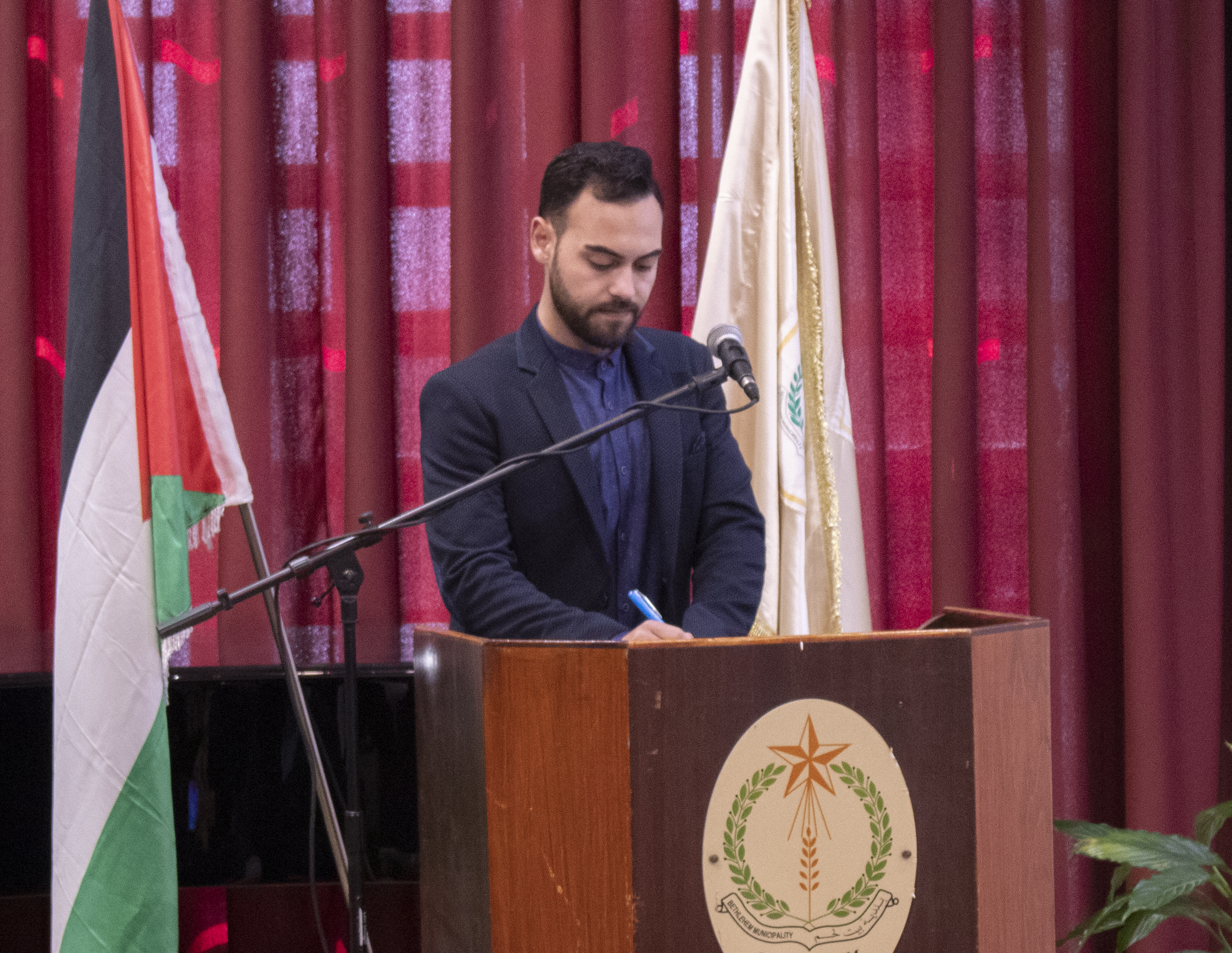 مؤتمر صحفي خاص بماراثون فلسطين الدولي السابع من مركز السلام بيت لحم