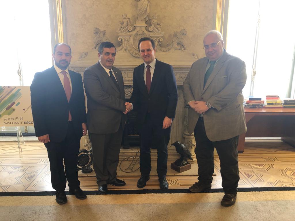 لقاء يجمع بين رئيسي بلديتي بيت لحم ولشبونة بهدف بحث سبل التعاون المشترك