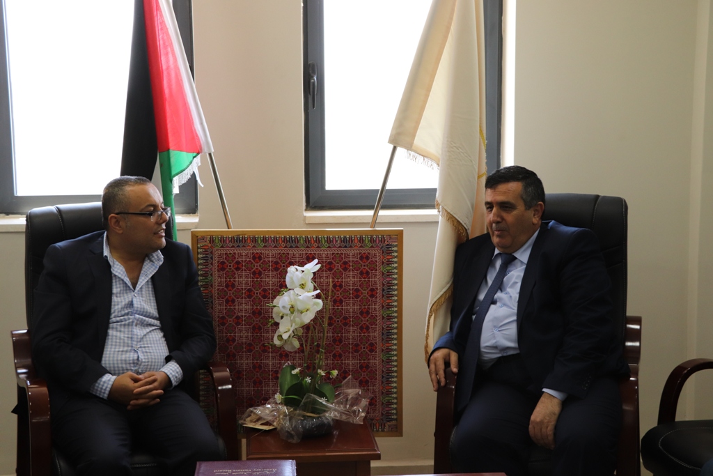 لقاءٌ يجمع بين رئيس بلدية بيت لحم ووزير الثقافة الجديد ويبحثان مشروع بيت لحم عاصمة الثقافة العربية 2020