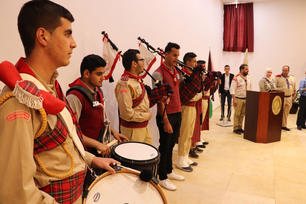 لقاء في مركز السلام/ بيت لحم على شرف وفد منظمة الكشافة العالمية الذي زار بيت لحم