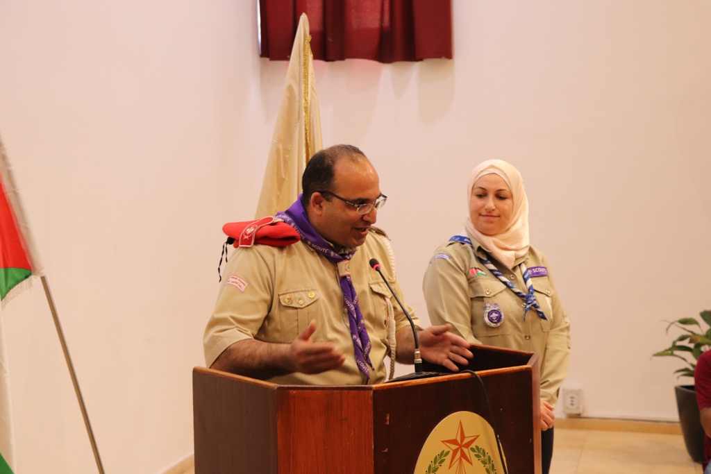 لقاء في مركز السلام/ بيت لحم على شرف وفد منظمة الكشافة العالمية الذي زار بيت لحم