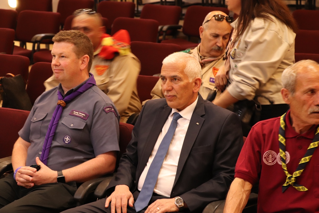 لقاء في مركز السلام/ بيت لحم على شرف وفد منظمة الكشافة العالمية الذي زار بيت لحم