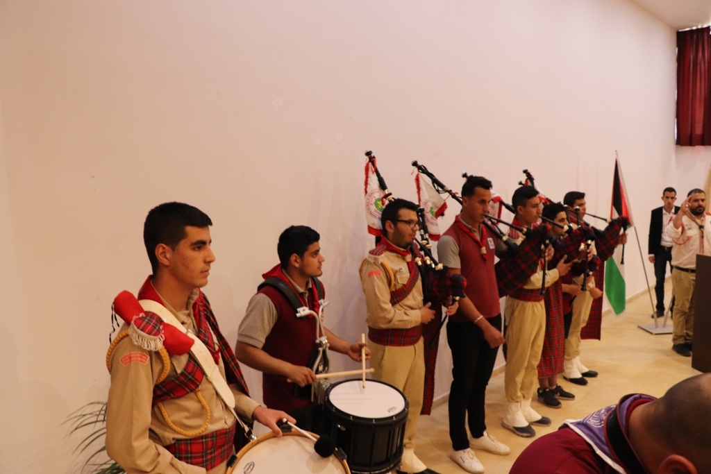 لقاء في مركز السلام/ بيت لحم على شرف وفد منظمة الكشافة العالمية الذي زار بيت لحم