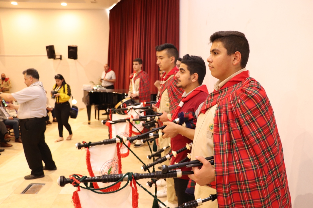 لقاء في مركز السلام/ بيت لحم على شرف وفد منظمة الكشافة العالمية الذي زار بيت لحم