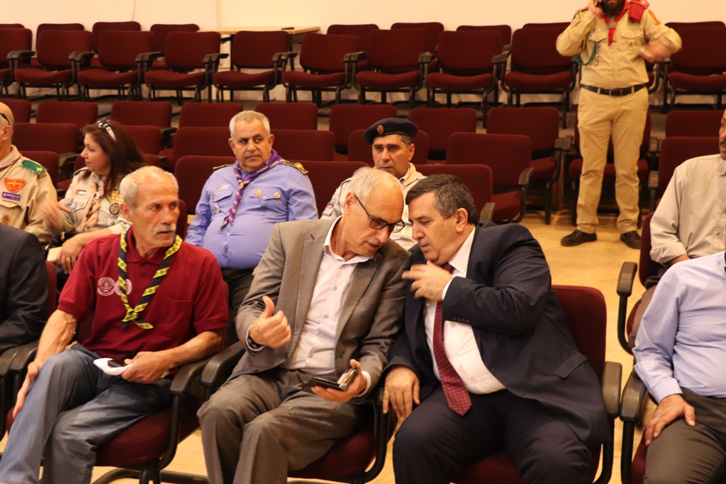 لقاء في مركز السلام/ بيت لحم على شرف وفد منظمة الكشافة العالمية الذي زار بيت لحم