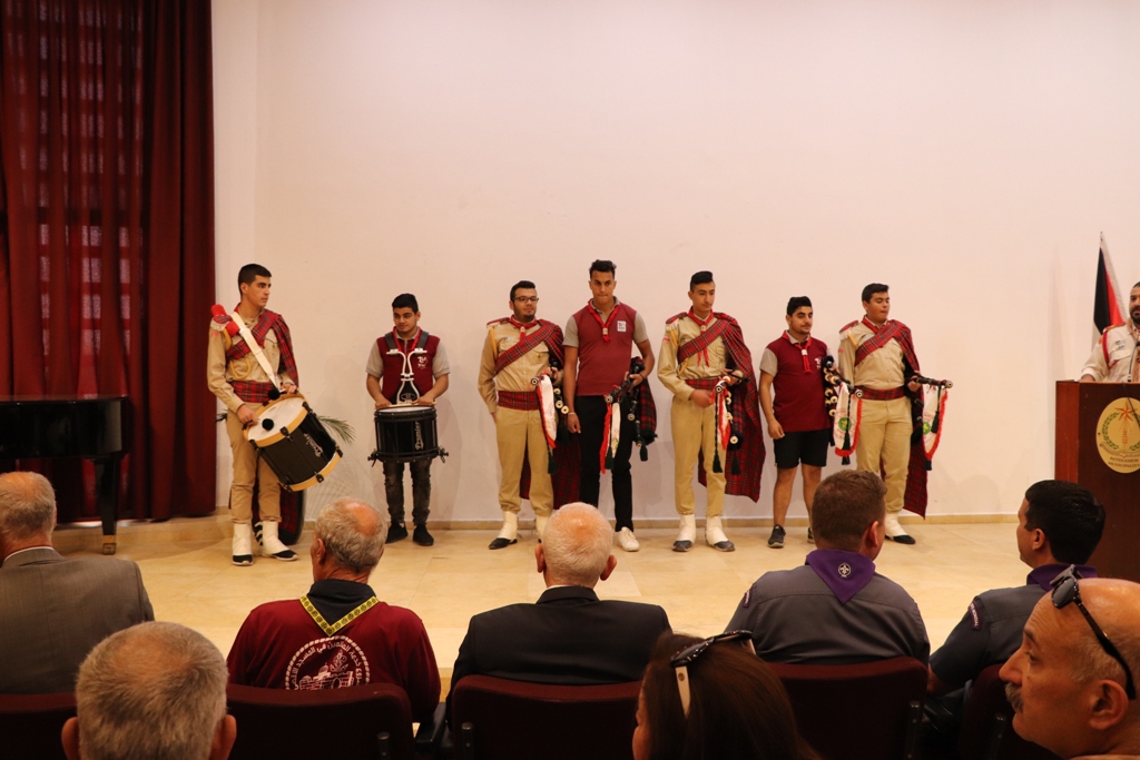 لقاء في مركز السلام/ بيت لحم على شرف وفد منظمة الكشافة العالمية الذي زار بيت لحم