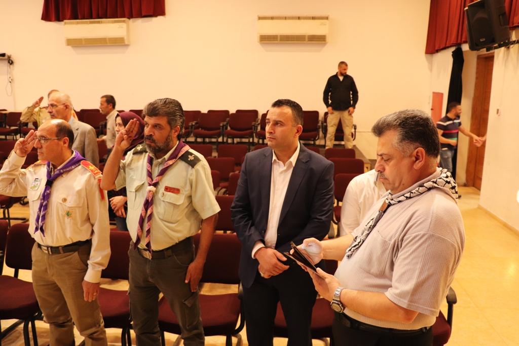 لقاء في مركز السلام/ بيت لحم على شرف وفد منظمة الكشافة العالمية الذي زار بيت لحم