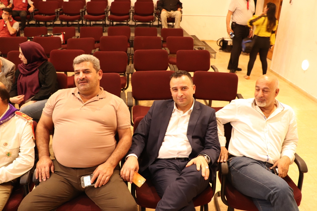 لقاء في مركز السلام/ بيت لحم على شرف وفد منظمة الكشافة العالمية الذي زار بيت لحم