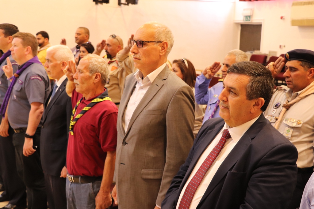 لقاء في مركز السلام/ بيت لحم على شرف وفد منظمة الكشافة العالمية الذي زار بيت لحم