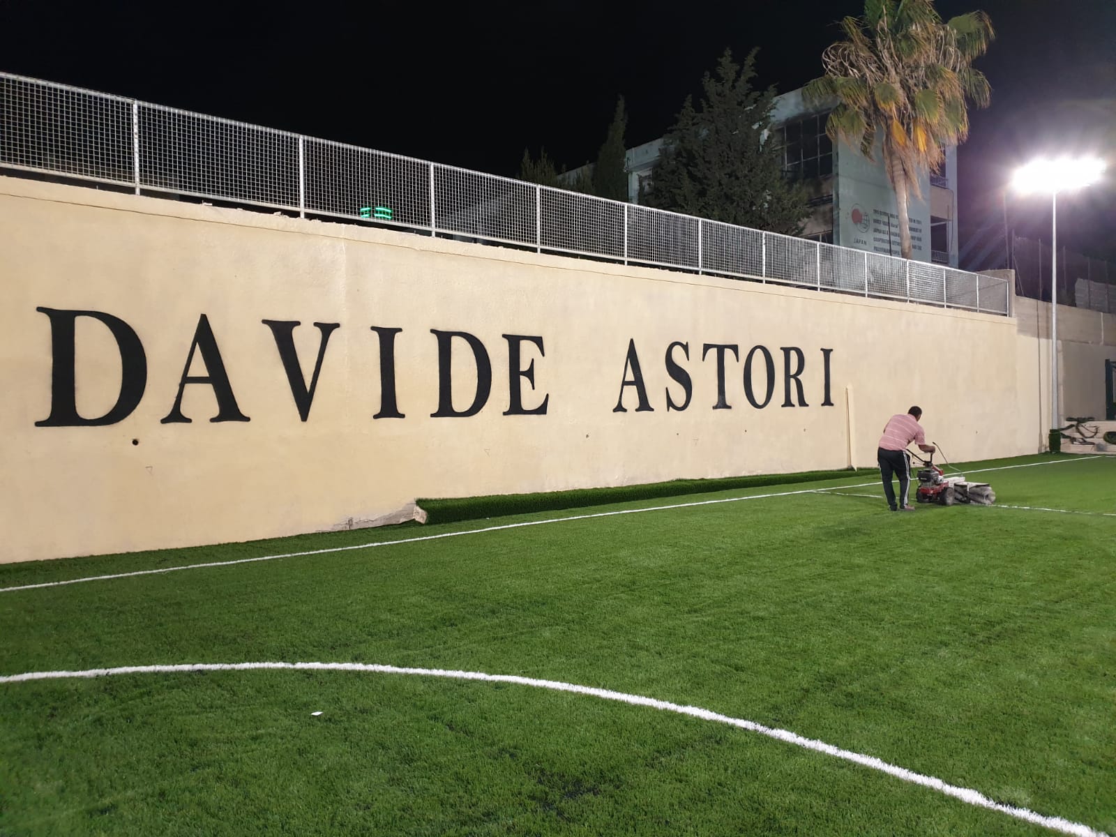 "ملعب دافيدي أستوري"  الافتتاح في بيت لحم مع الأبطال الإيطاليين