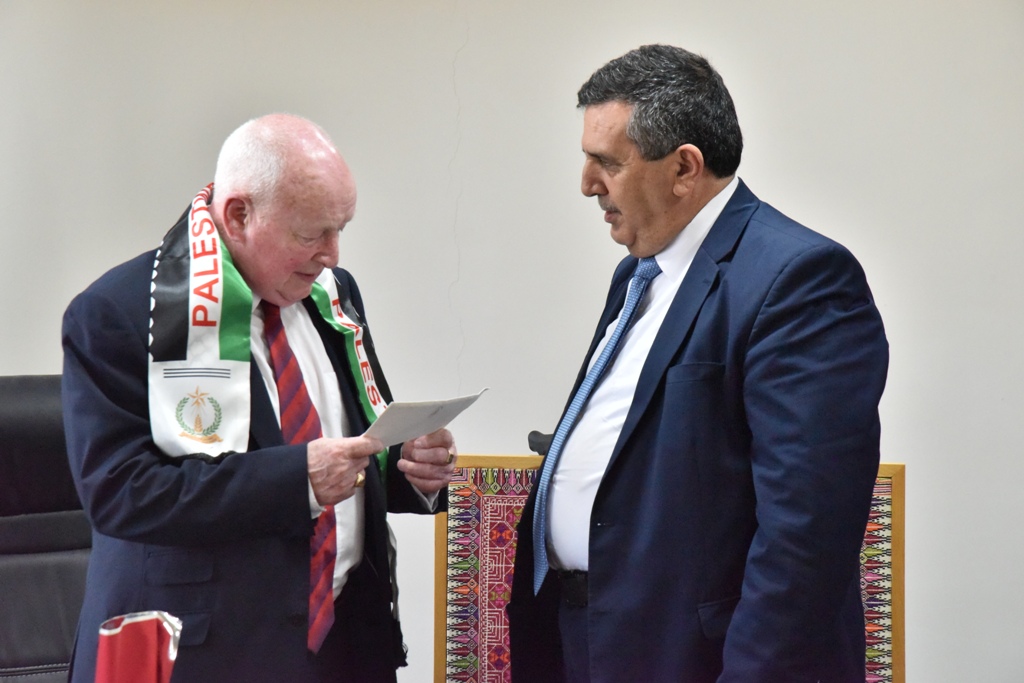 بلدية بيت لحم تنظم حفل استقبال لرئيس بلدية غلاسجو السابق والوفد الإسكتلندي