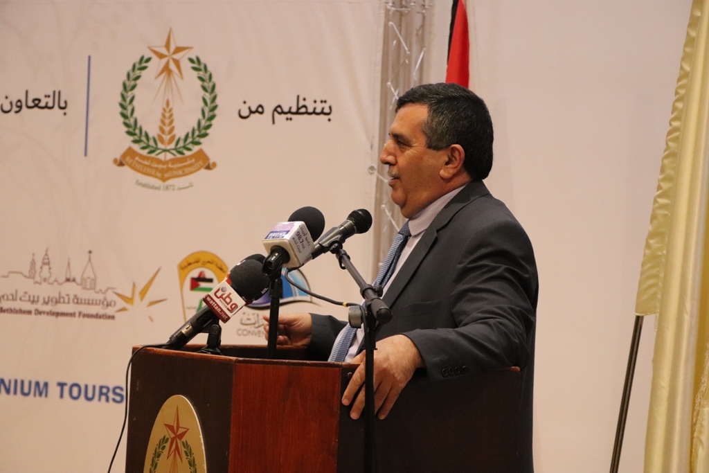 مؤتمر صحفي خاص بمؤتمر مغتربي أبناء محافظة بيت لحم الثاني من مركز السلام في بيت لحم
