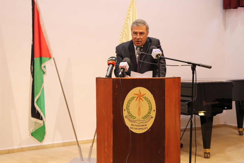مؤتمر صحفي خاص بمؤتمر مغتربي أبناء محافظة بيت لحم الثاني من مركز السلام في بيت لحم