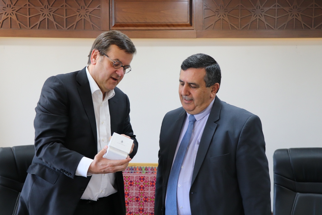 رئيس بلدية بيت لحم يستقبل رئيس بلدية الياج البلجيكية والوفد المرافق