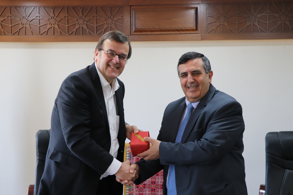 رئيس بلدية بيت لحم يستقبل رئيس بلدية الياج البلجيكية والوفد المرافق