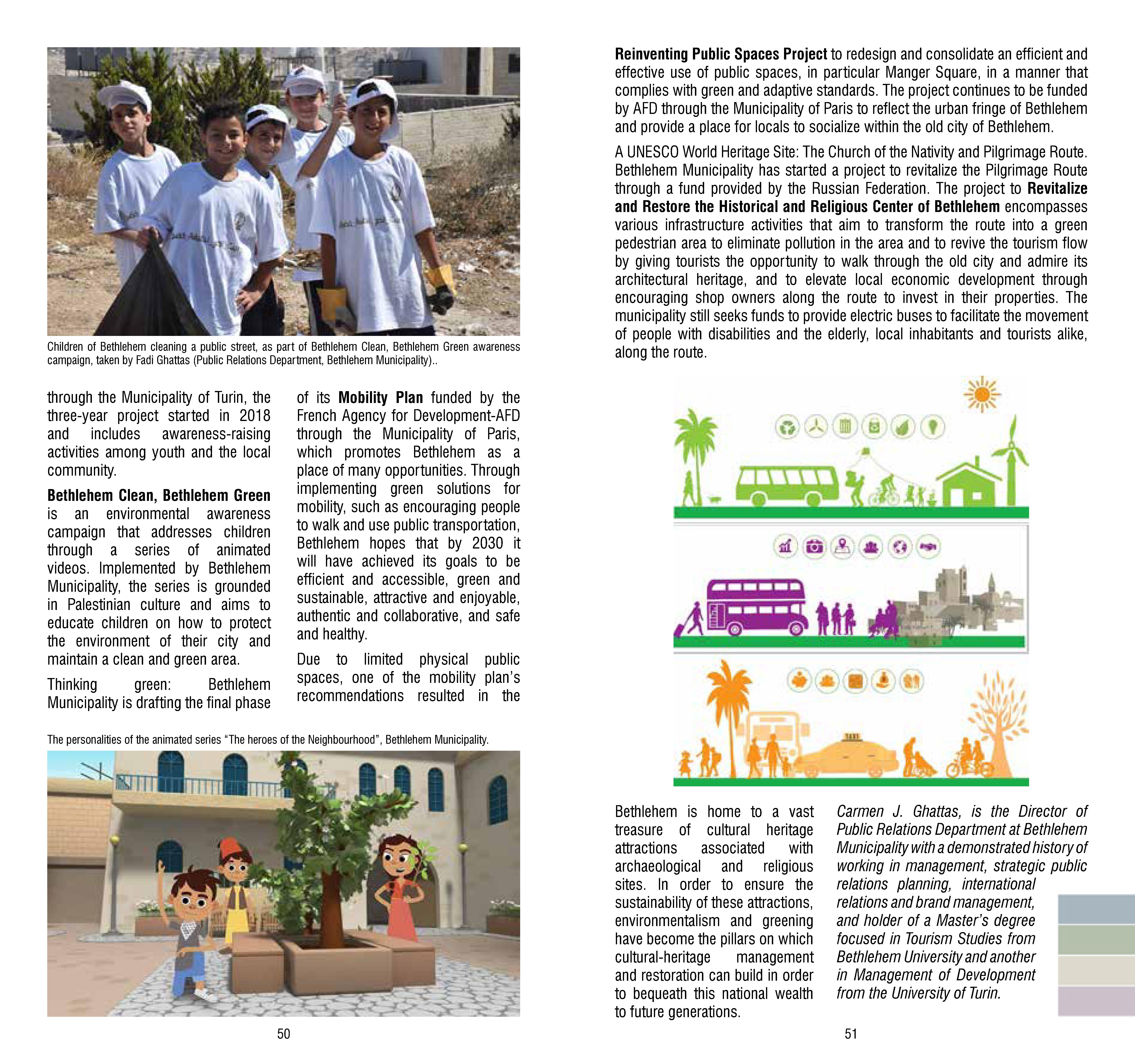 An article published in the magazine of This Week in Palestine, written by Carmen Ghattas the Public Relations Director in Bethlehem Municipality 