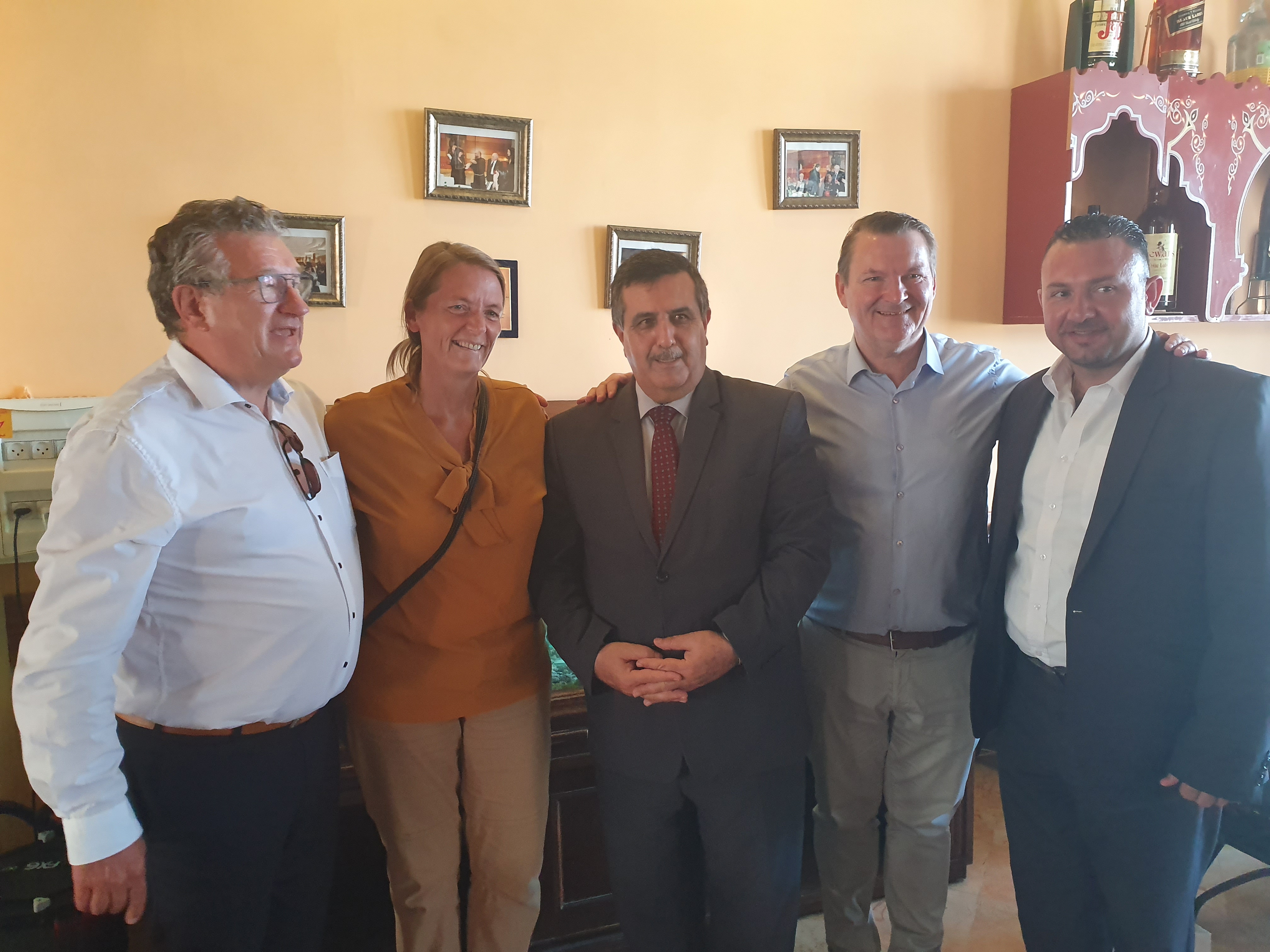 سلمان وحنانيا يستقبلان رئيسي بلديتي بروج وهاوثلست البلجيكيتين