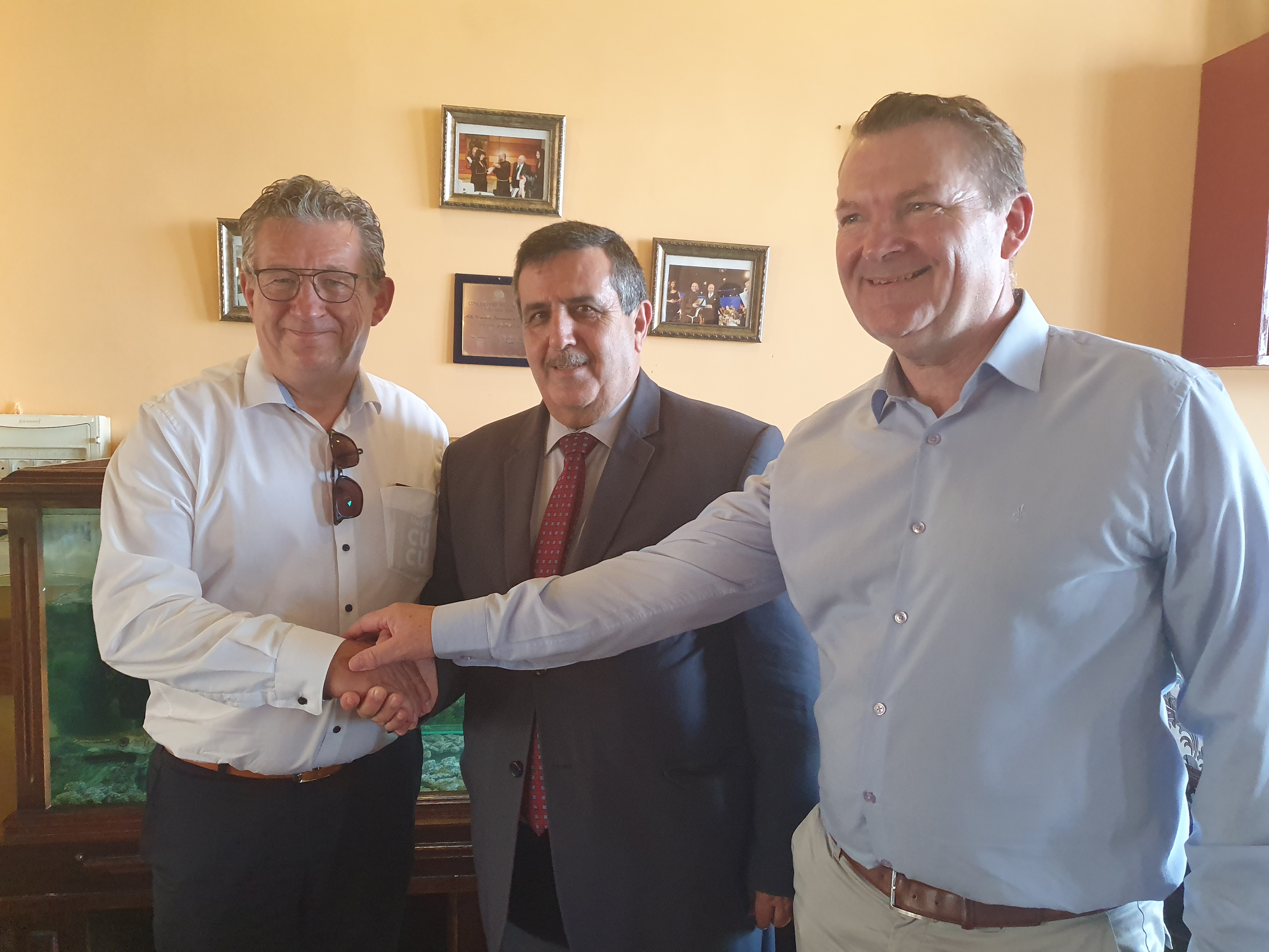 سلمان وحنانيا يستقبلان رئيسي بلديتي بروج وهاوثلست البلجيكيتين