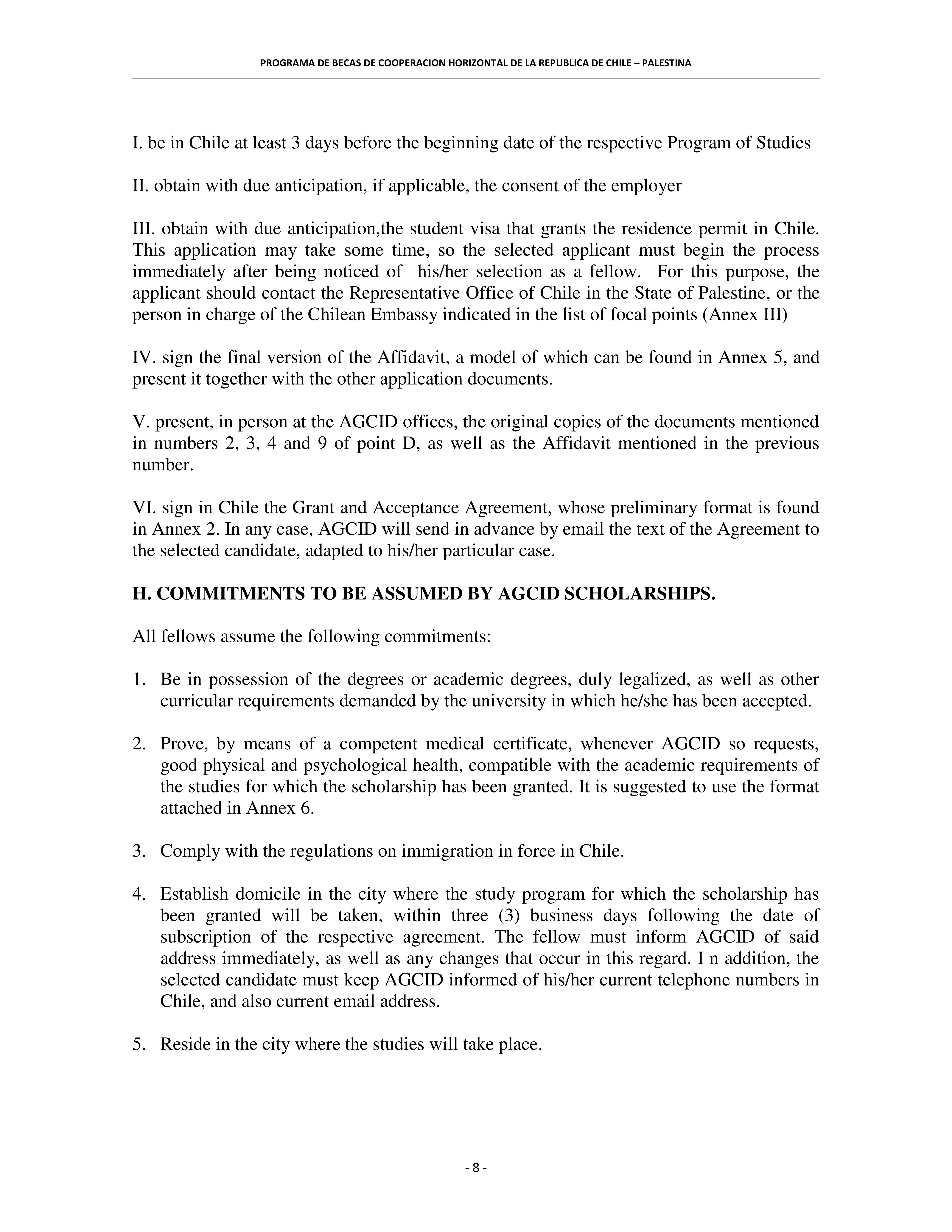 Masters scholarships in Chile