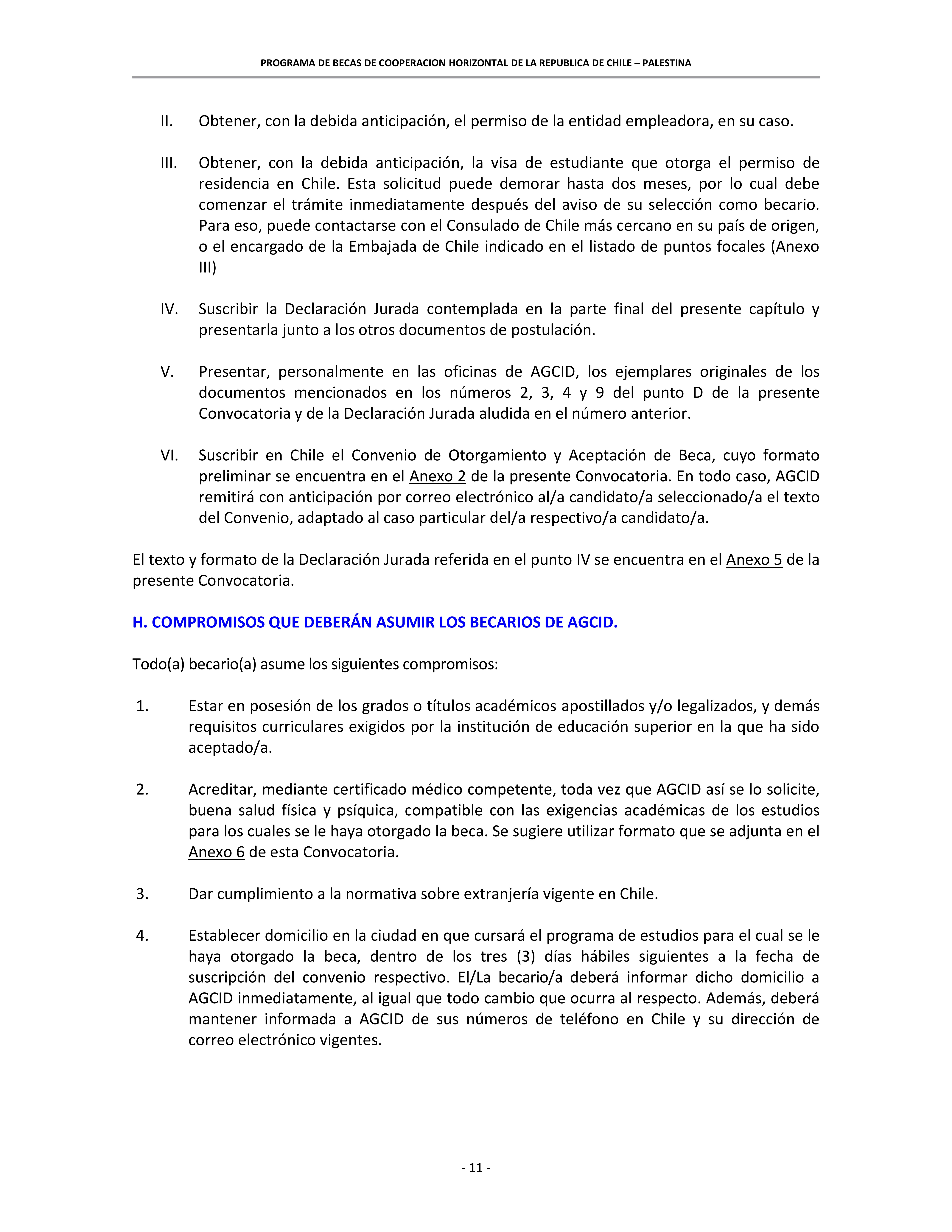 Masters scholarships in Chile