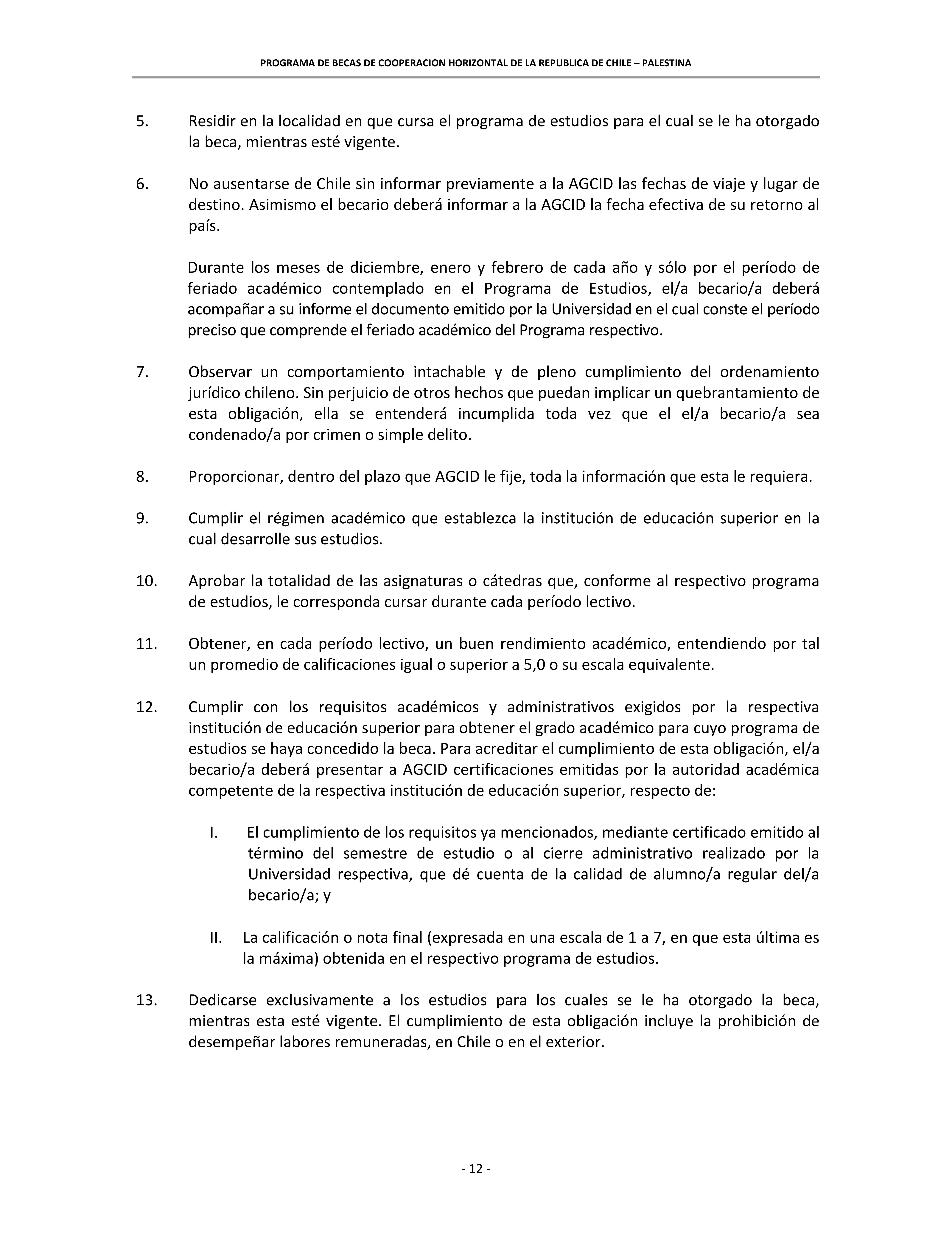 Masters scholarships in Chile