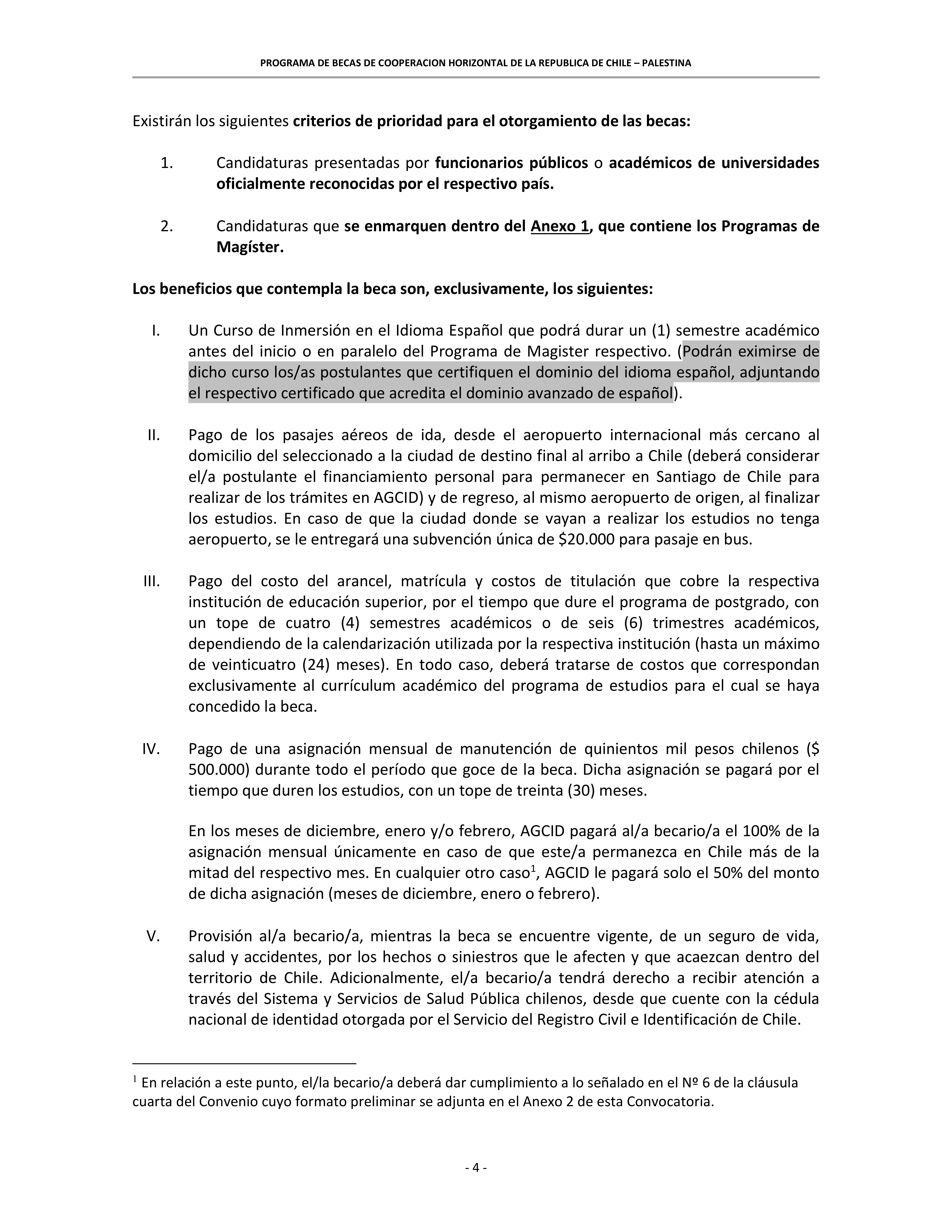 Masters scholarships in Chile