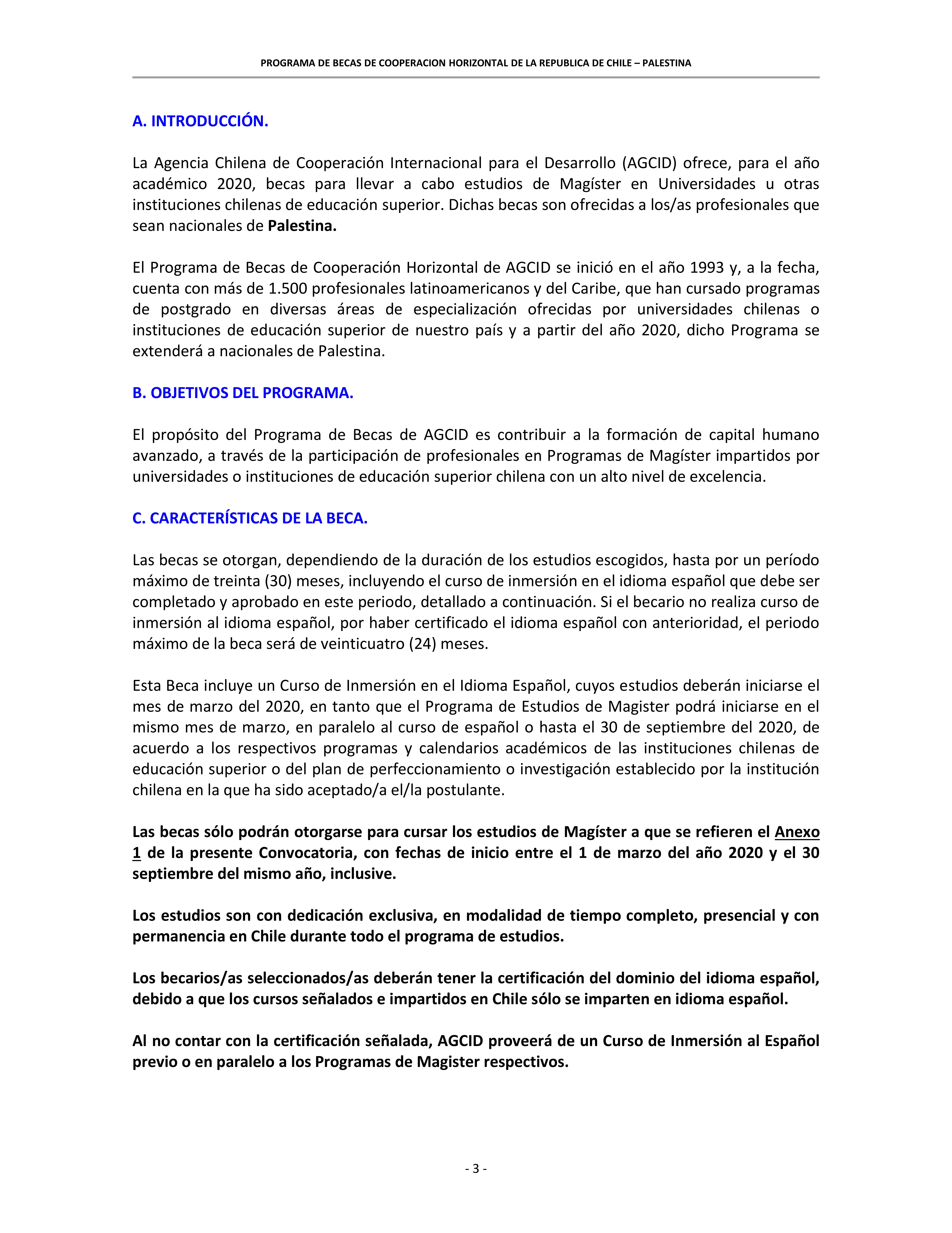 Masters scholarships in Chile