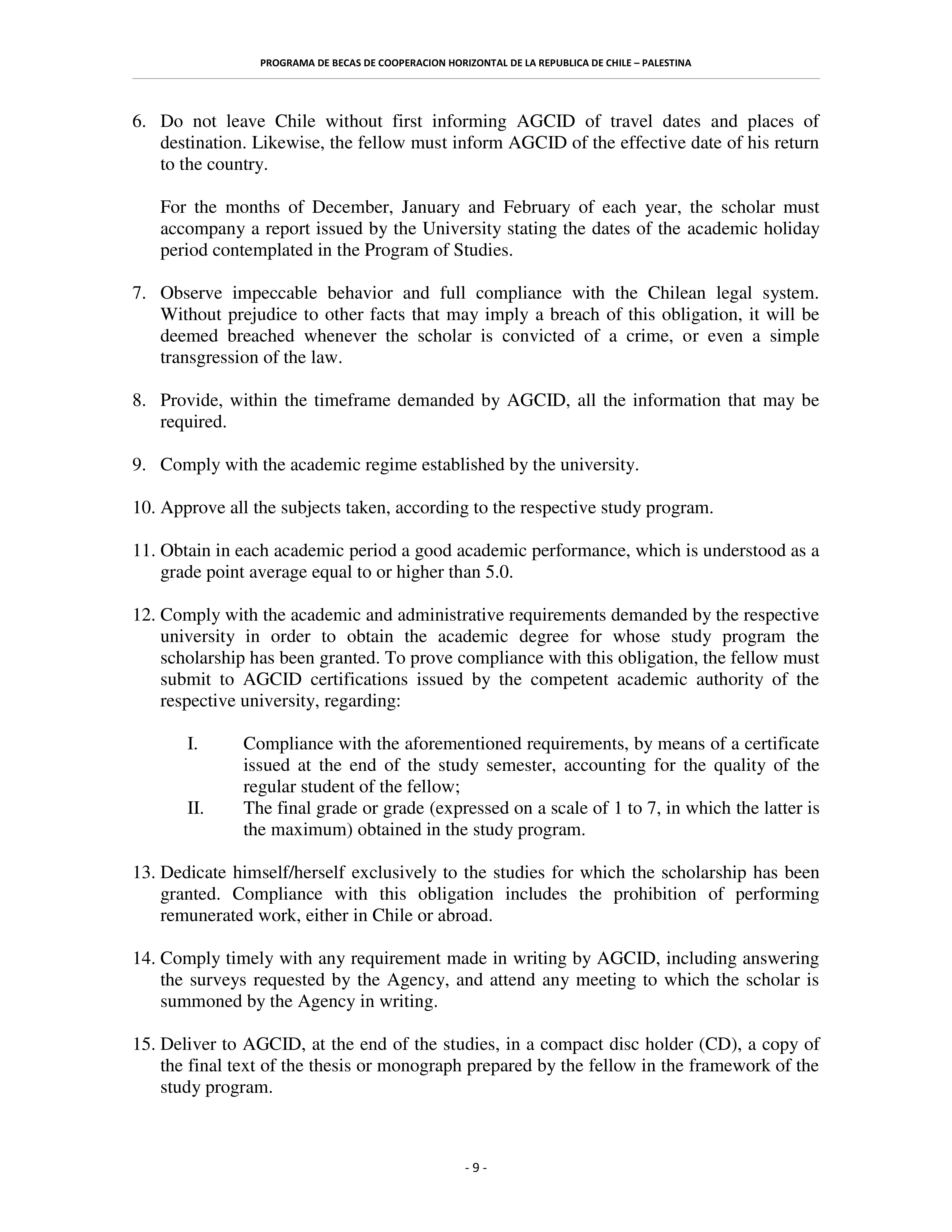 Masters scholarships in Chile