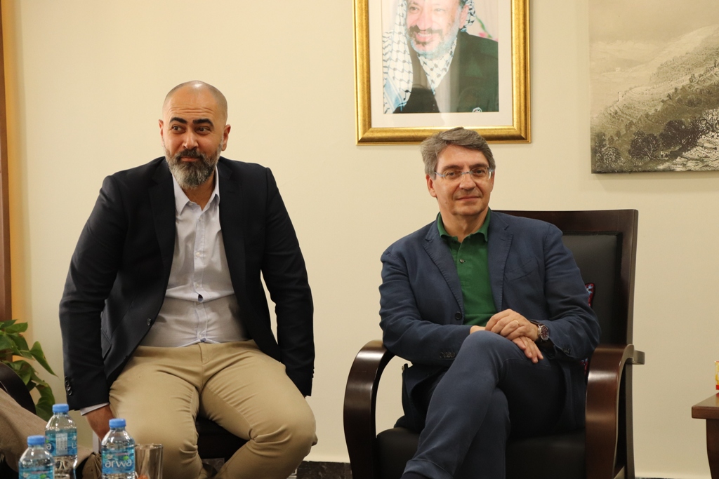 رئيس بلدية بيت لحم يستقبل وفداً من بريشا يترأسه رئيس بلديتها ومطران المنطقة