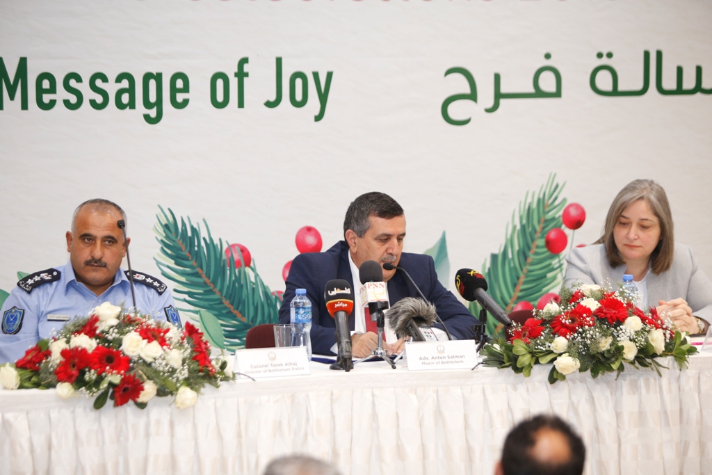مؤتمر صحفي خاص بإحتفالات أعياد الميلاد المجيدة في مركز السلام بيت لحم