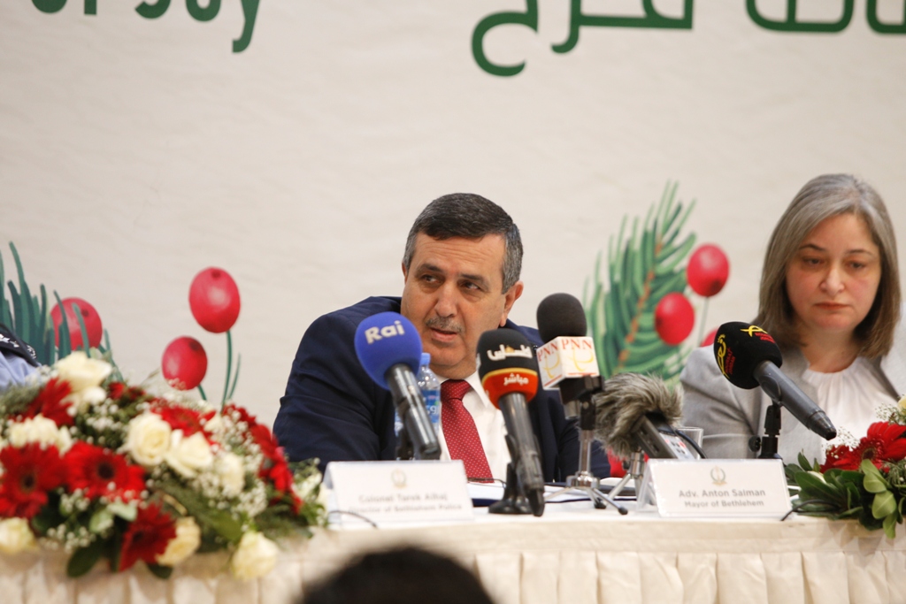 مؤتمر صحفي خاص بإحتفالات أعياد الميلاد المجيدة في مركز السلام بيت لحم