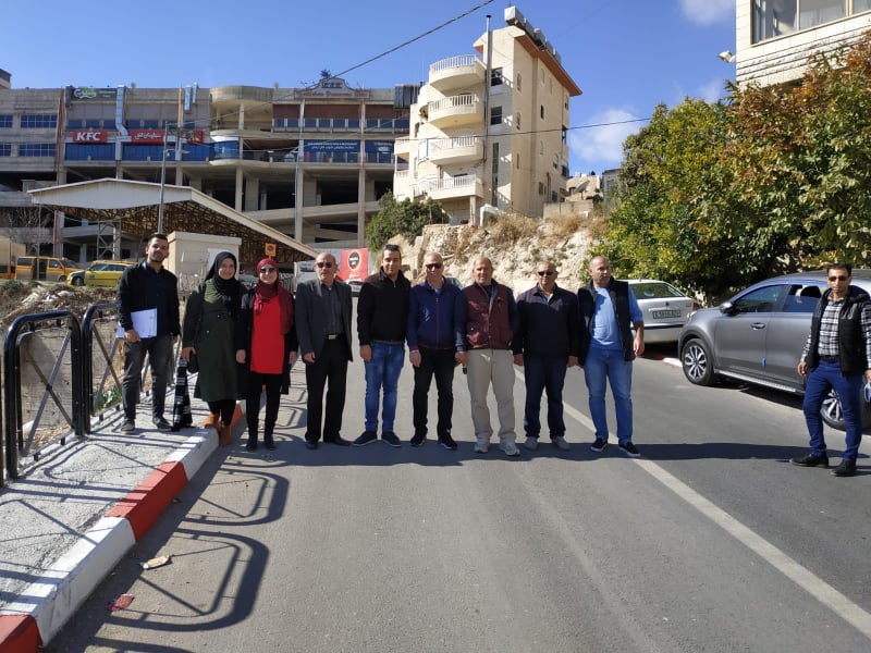 استلام مشروع طرق داخلية في بيت لحم