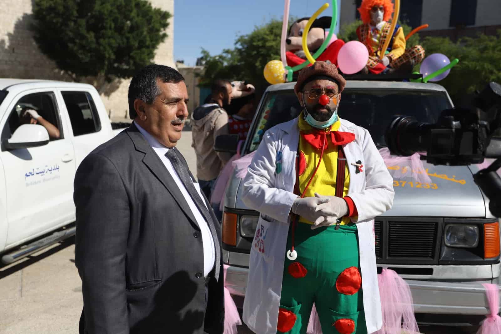 بلدية بيت لحم تشارك في تنظيم فعالية دعم نفسي لأطفال المدينة  في ظل فترة التباعد الإجتماعي الناتجة عن انتشار فيروس كورونا