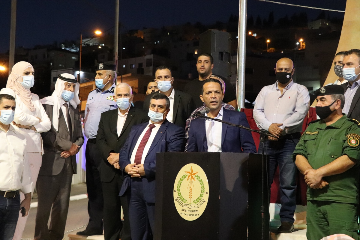 بلدية بيت لحم تدشن "صرح شهداء مدينة بيت لحم" في موقع دُوّار واد شاهين
