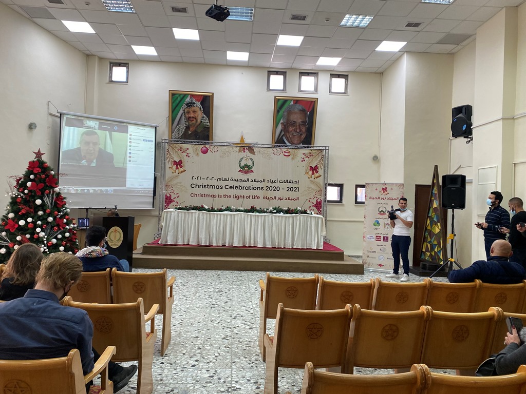 خلال المؤتمر الصحفي السنوي التقليدي:  رئيس بلدية بيت لحم يطلق رسالة الميلاد " الميلاد نور وحياة"